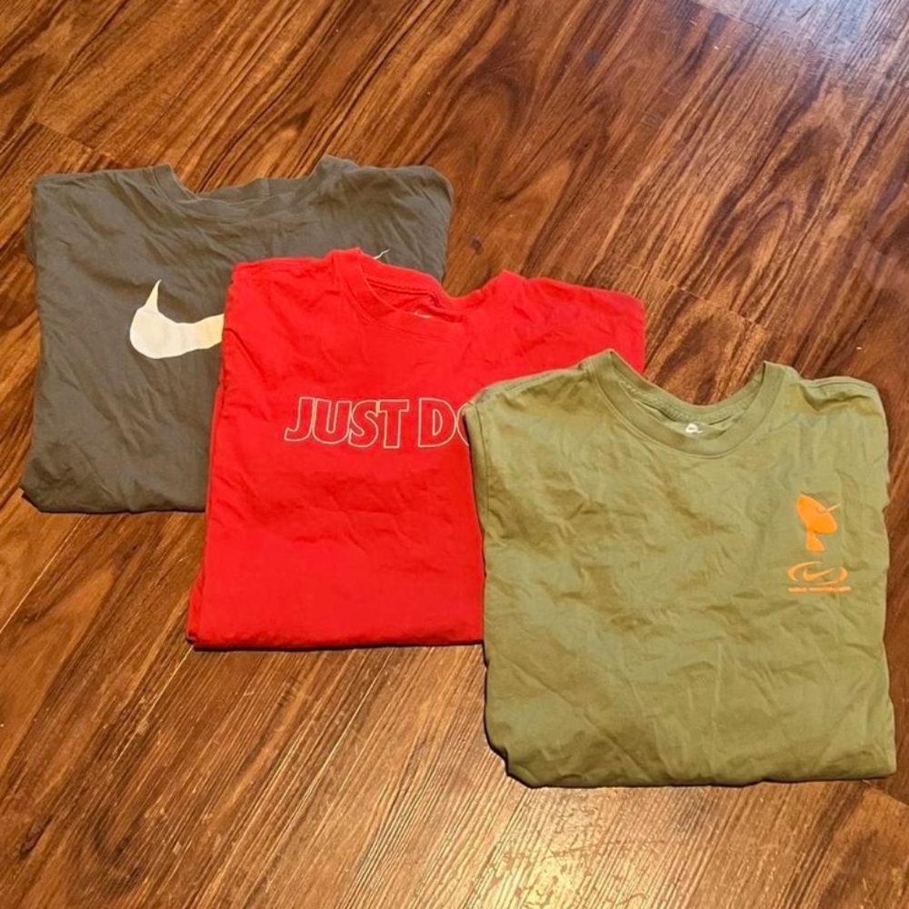 Nike Long Sleeve Tees - Red, Olive, and Green